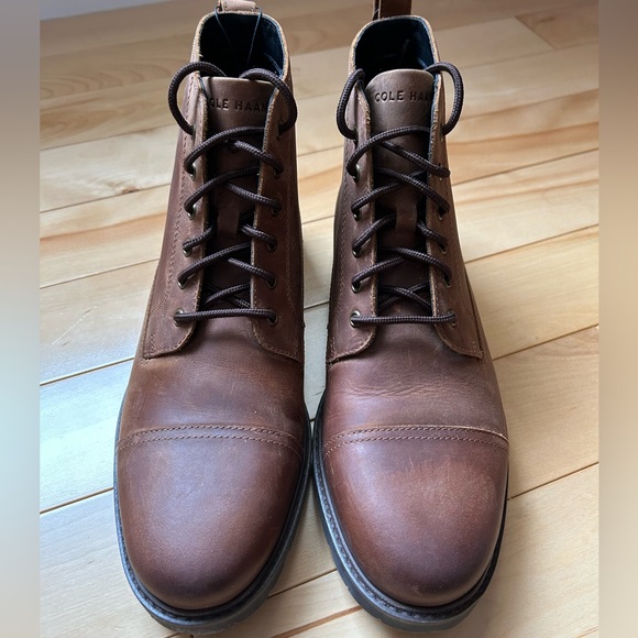 **SOLD**NWT Cole Haan Men's Brown Leather Boots - Picture 3 of 5